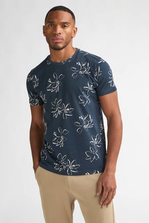 regular T-shirt donkerblauw