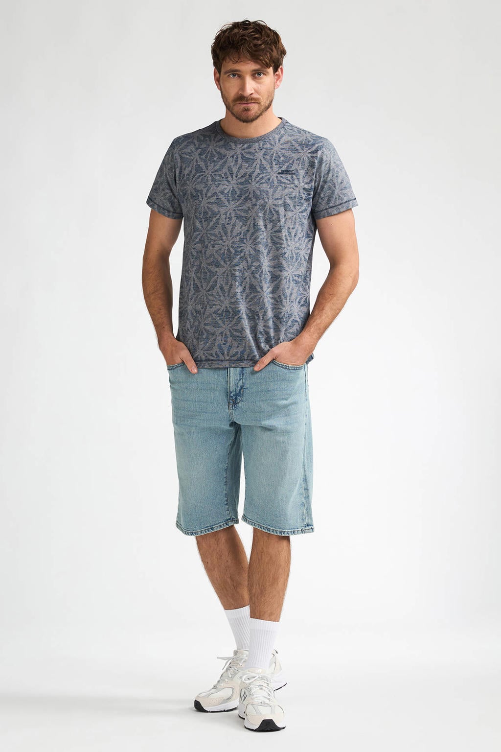 Petrol Industries LEWIS short light blue denim