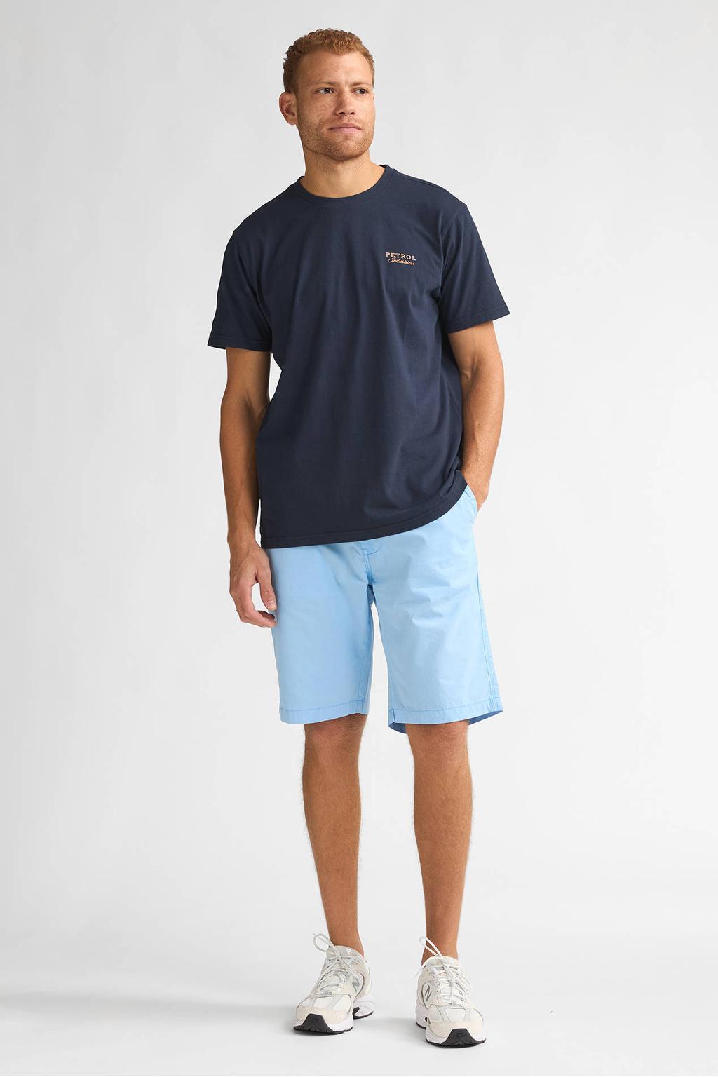 Petrol Industries regular chino short lichtblauw