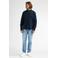 Petrol Industries regular casual overhemd met linnen donkerblauw