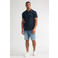 Petrol Industries regular polo donkerblauw