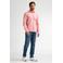 Petrol Industries regular casual overhemd met linnen roze