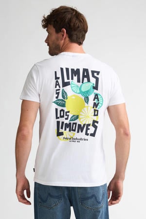 regular T-shirt met backprint wit