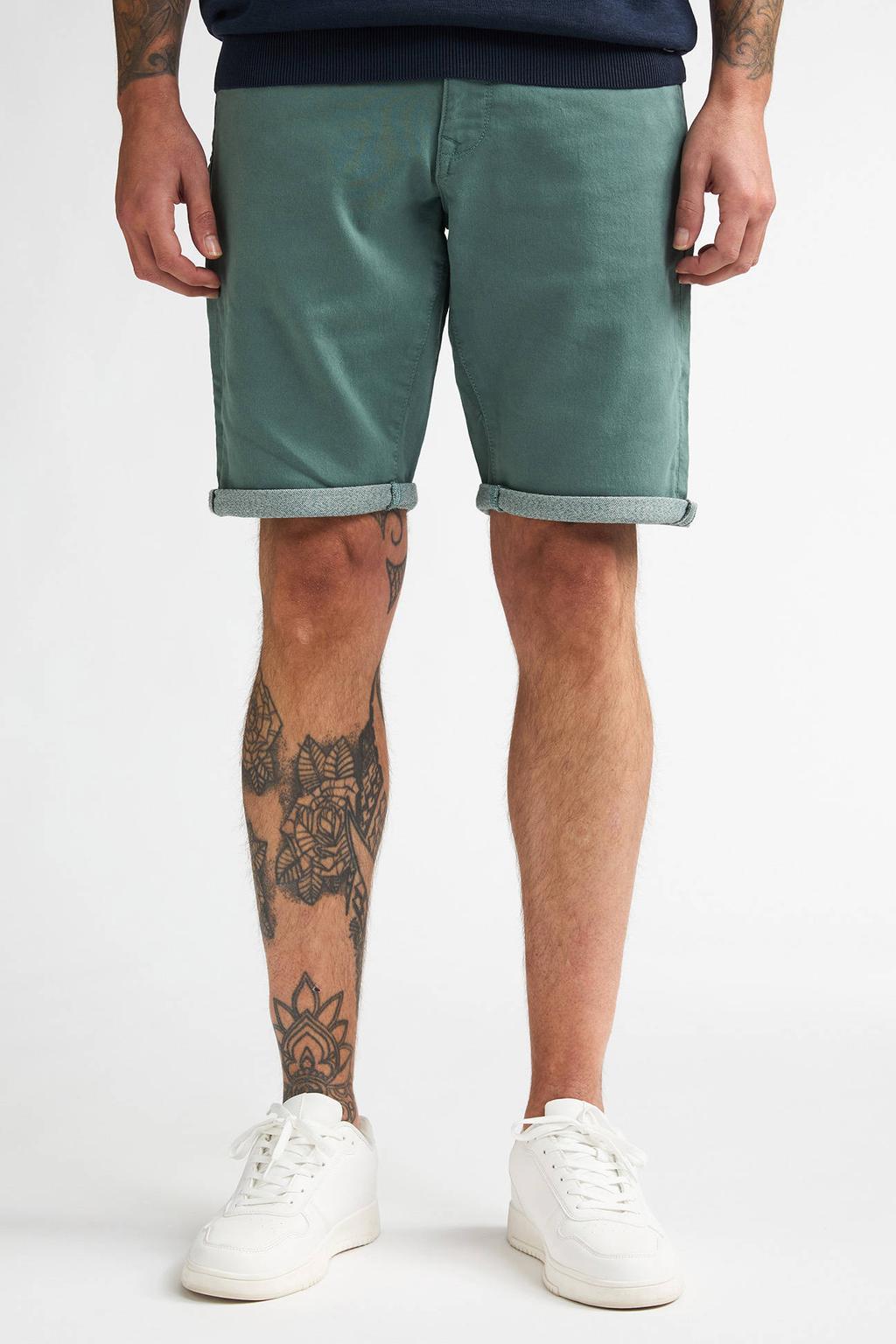 Petrol Industries denim slim short oil green