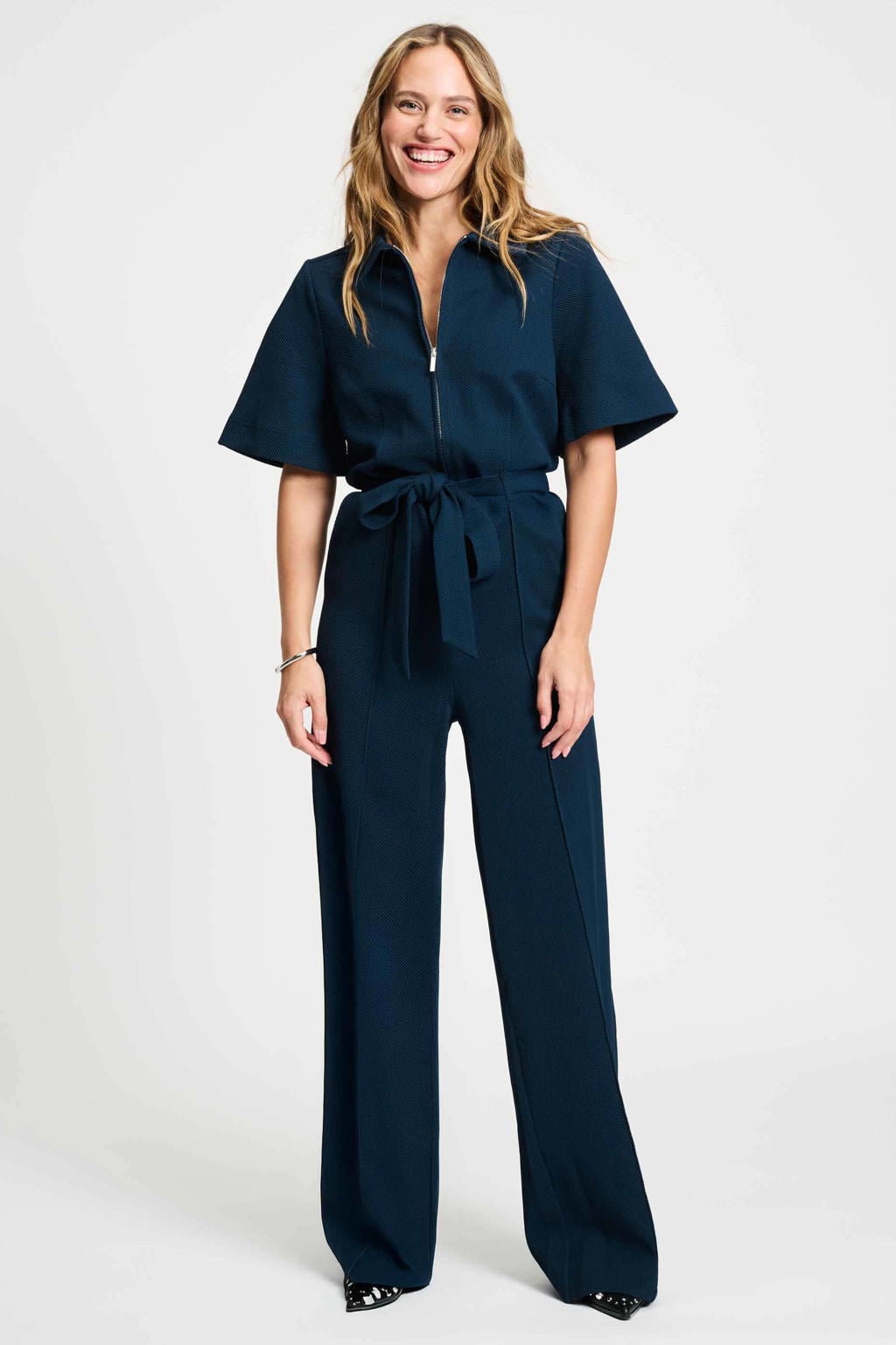 POM Amsterdam jumpsuit donkerblauw