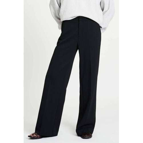 POM Amsterdam wide leg high waist broek zwart afbeelding