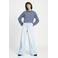 POM Amsterdam high waist wide leg jeans light blue denim