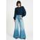 POM Amsterdam wide flared jeans medium blue denim