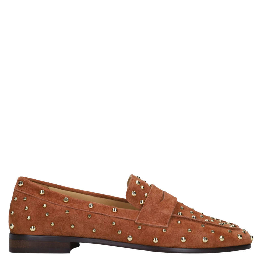 Oranje dames Manfield suède loafers