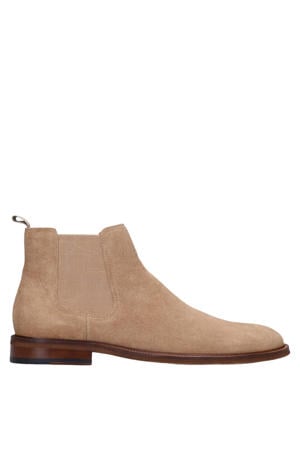 suède chelsea boots beige