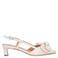 Manfield leren slingback pumps met strik ecru