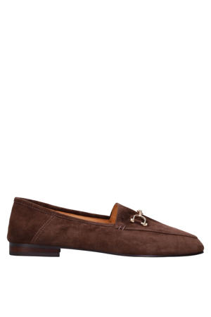 suède loafers bruin
