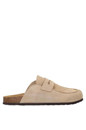 suède clogs beige