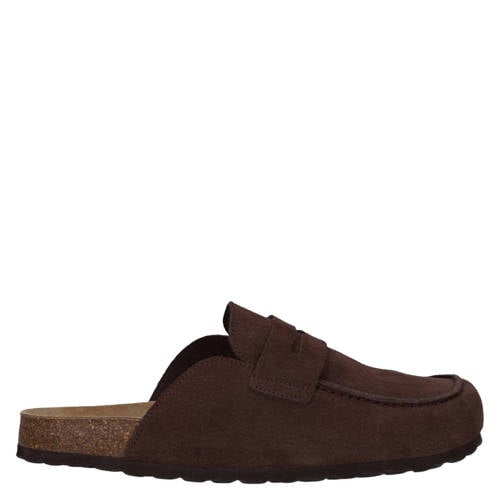 Manfield suède clogs bruin afbeelding