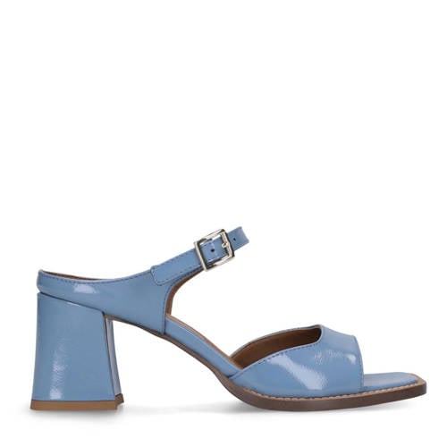 Manfield lakleren muiltjes blauw afbeelding