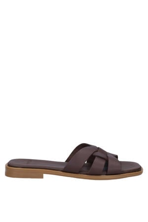 leren slippers bruin
