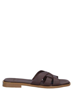 leren slippers bruin