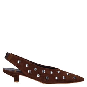 slingback pumps met studs bruin
