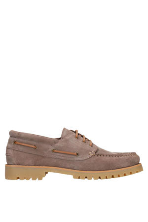 suède bootschoenen taupe