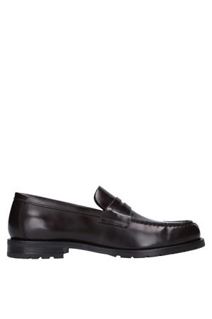 leren loafers donkerbruin
