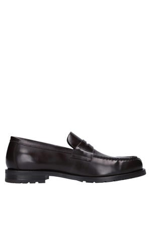 leren loafers donkerbruin