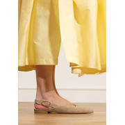 thumbnail: Manfield suède slingback loafers taupe