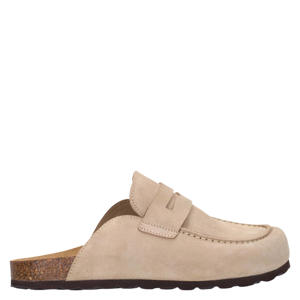 suède clogs beige