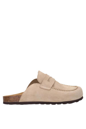 suède clogs beige