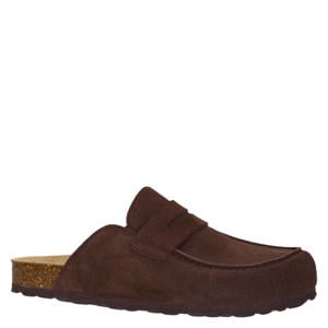 suède clogs bruin