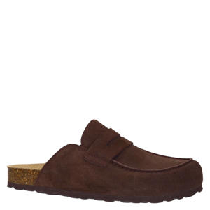 suède clogs bruin