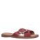 Manfield suède slippers rood
