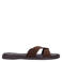 Manfield suède slippers bruin