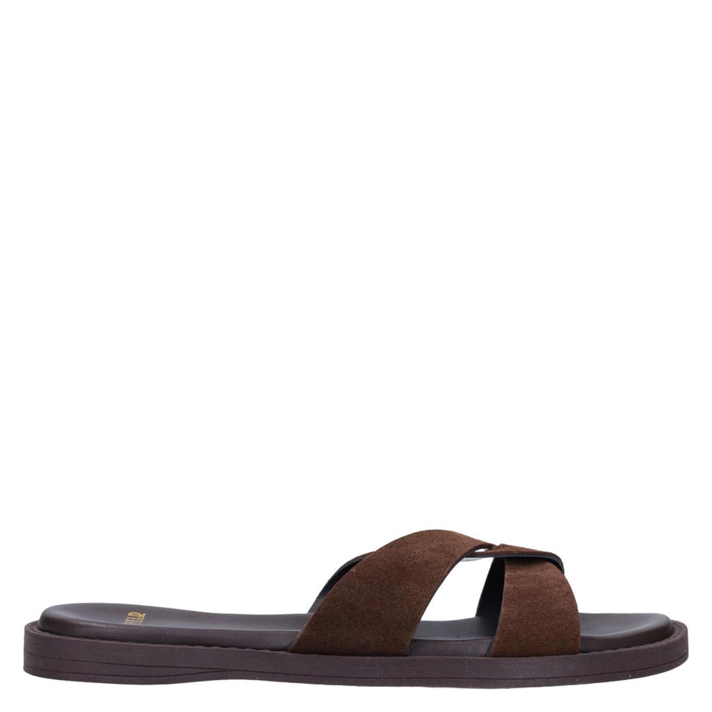 Bruine dames Manfield suède slippers