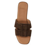 thumbnail: Manfield suède slippers donkerbruin