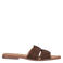 Manfield suède slippers donkerbruin