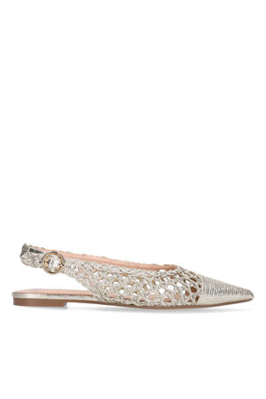 slingback loafers goud