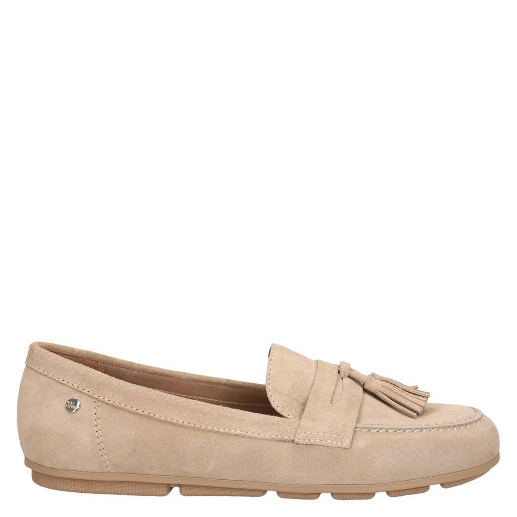 Beige dames No Stress suède mocassins