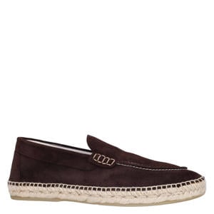 suède espadrilles bruin