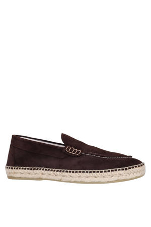 suède espadrilles bruin