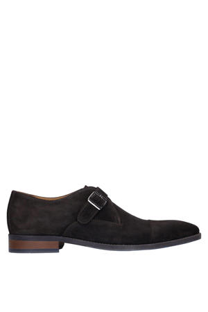suède gespschoenen bruin