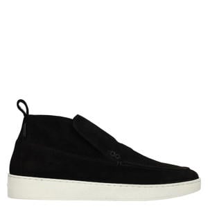 suede enkelboots zwart