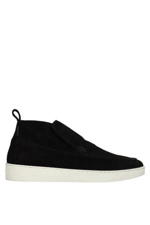 suede enkelboots zwart