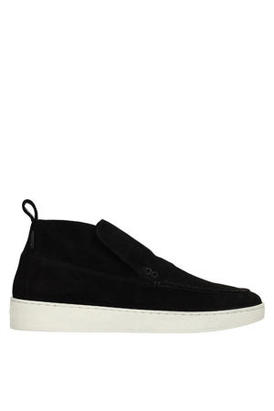 suede enkelboots zwart