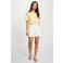 Morgan denim straight high waist short wit