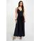 Morgan maxi jurk met glitter marineblauw