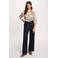 Morgan satijnen blouse met panterprint zand