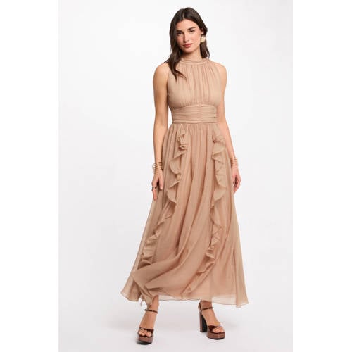 Morgan maxi jurk beige afbeelding