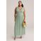 WE Fashion Curve midi jurk met glitter lichtgroen