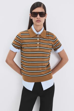 gestreepte top bruin