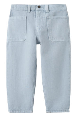 straight leg jeans light blue denim